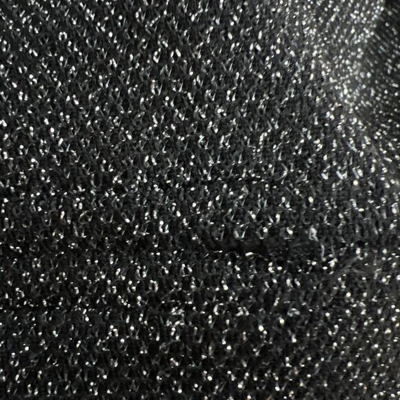 Melissa Paige Wide Leg Pants Pull On Black Silver Womens Medium Glitter Sparkle - Picture 14 of 16